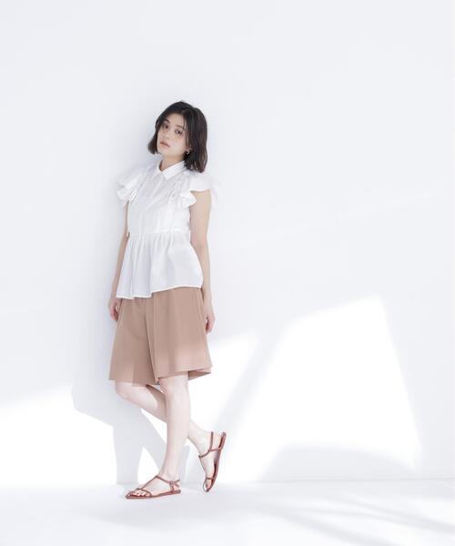 NATURAL BEAUTY BASIC(ナチュラルビューティーベーシック)の「サイドリボンペプラムシャツ(シャツ/ブラウス・レディース・ブラウン/イエロー/オフホワイト・フリ-)」の16枚目の写真