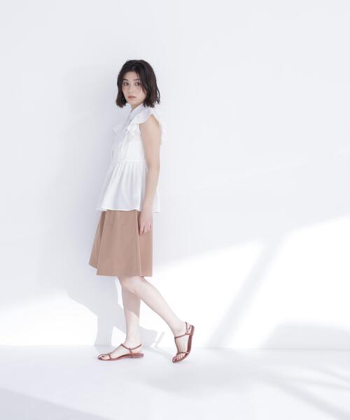 NATURAL BEAUTY BASIC(ナチュラルビューティーベーシック)の「サイドリボンペプラムシャツ(シャツ/ブラウス・レディース・ブラウン/イエロー/オフホワイト・フリ-)」の18枚目の写真