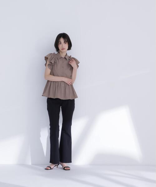 NATURAL BEAUTY BASIC(ナチュラルビューティーベーシック)の「サイドリボンペプラムシャツ(シャツ/ブラウス・レディース・ブラウン/イエロー/オフホワイト・フリ-)」の15枚目の写真