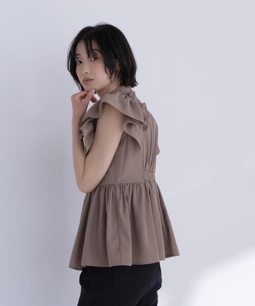 NATURAL BEAUTY BASIC(ナチュラルビューティーベーシック)の「サイドリボンペプラムシャツ(シャツ/ブラウス・レディース・ブラウン/イエロー/オフホワイト・フリ-)」の16枚目の写真