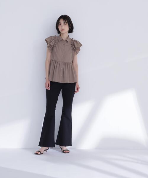 NATURAL BEAUTY BASIC(ナチュラルビューティーベーシック)の「サイドリボンペプラムシャツ(シャツ/ブラウス・レディース・ブラウン/イエロー/オフホワイト・フリ-)」の17枚目の写真