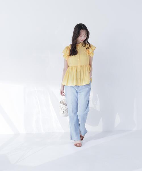 NATURAL BEAUTY BASIC(ナチュラルビューティーベーシック)の「サイドリボンペプラムシャツ(シャツ/ブラウス・レディース・ブラウン/イエロー/オフホワイト・フリ-)」の21枚目の写真