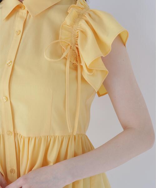 NATURAL BEAUTY BASIC(ナチュラルビューティーベーシック)の「サイドリボンペプラムシャツ(シャツ/ブラウス・レディース・ブラウン/イエロー/オフホワイト・フリ-)」の11枚目の写真