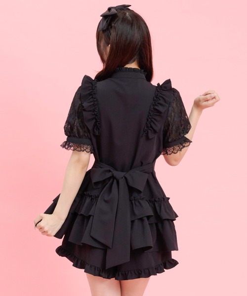 Secret Honey（シークレットハニー）の「裾ティアードセットアップ（セットアップ・レディース・ブラック系その他/ブラック/ピンク・MEDIUM）」の11枚目の写真