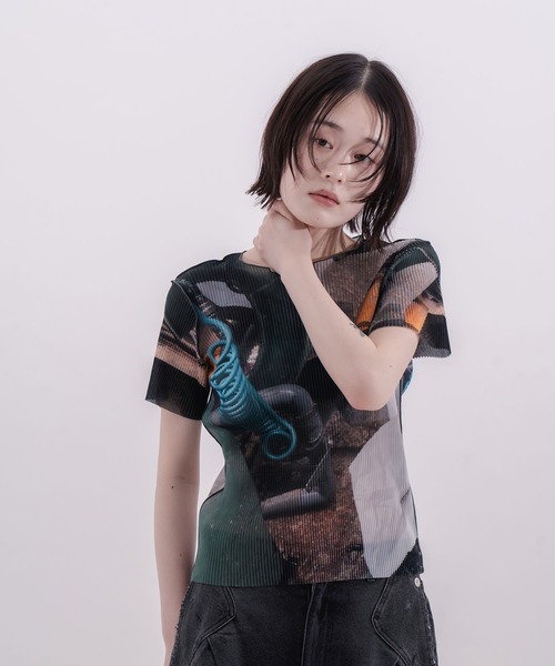 SHEER GRAPHIC TOP（その他トップス）｜kotohayokozawa