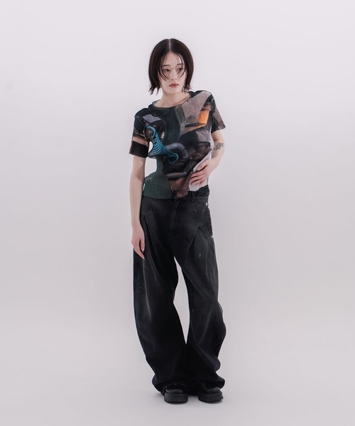 SHEER GRAPHIC TOP（その他トップス）｜kotohayokozawa