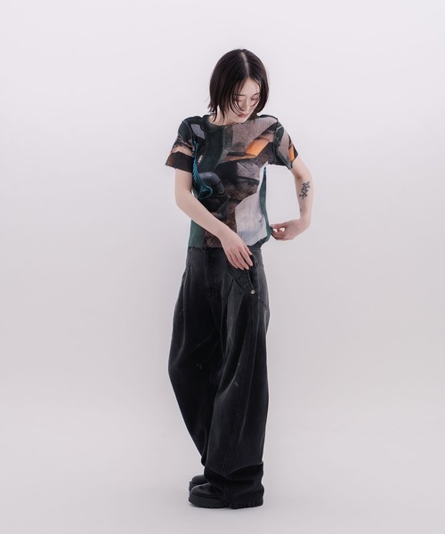 kotohayokozawa(コトハヨコザワ)の「SHEER GRAPHIC TOP(その他トップス・レディース・グリーン/レッド・FREE)」の14枚目の写真