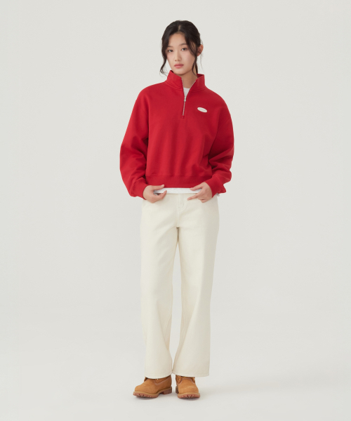 COVERNAT WOMAN（カバーナットウーマン）の「ウィメンズ ハーフジップ スウェット レッド（スウェット・レディース・その他・WM/WS）」の4枚目の写真