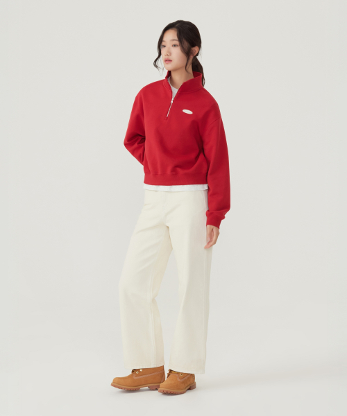 COVERNAT WOMAN（カバーナットウーマン）の「ウィメンズ ハーフジップ スウェット レッド（スウェット・レディース・その他・WM/WS）」の5枚目の写真