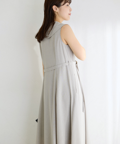 La TOTALITE(ラトータリテ)の「【洗える】セーラーカラーワンピース(ワンピース・レディース・ネイビー/ベージュ・38/36)」の8枚目の写真