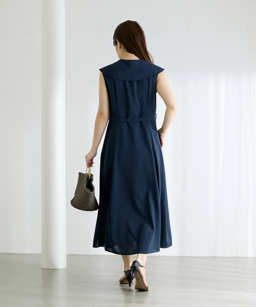 La TOTALITE(ラトータリテ)の「【洗える】セーラーカラーワンピース(ワンピース・レディース・ネイビー/ベージュ・38/36)」の11枚目の写真