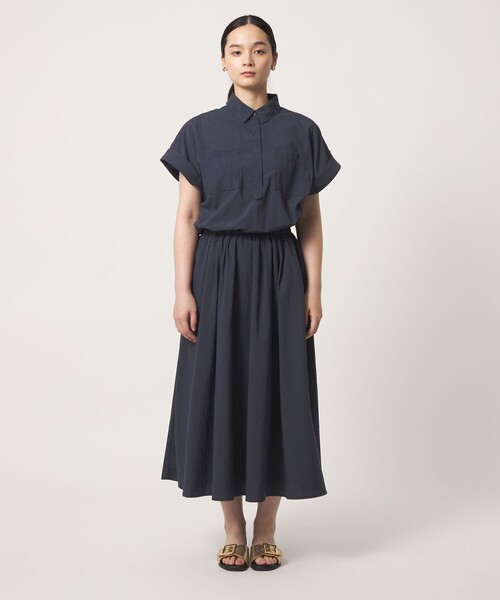 A DAY IN THE LIFE UNITED ARROWS(アデイインザライフユナイテッドアローズ)の「ダブルポケット シャツワンピース <A DAY IN THE LIFE>(ワンピース・レディース・ナチュラル/ネイビー/オリーブ・FREE)」の5枚目の写真