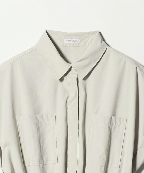 A DAY IN THE LIFE UNITED ARROWS(アデイインザライフユナイテッドアローズ)の「ダブルポケット シャツワンピース <A DAY IN THE LIFE>(ワンピース・レディース・ナチュラル/ネイビー/オリーブ・FREE)」の18枚目の写真