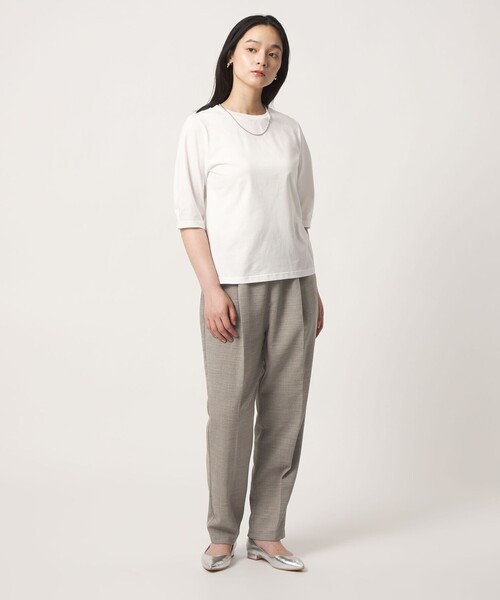 A DAY IN THE LIFE UNITED ARROWS(アデイインザライフユナイテッドアローズ)の「スラブツイル イージーテーパードパンツ ‐ウォッシャブル‐<A DAY IN THE LIFE>(その他パンツ・レディース・ネイビー/ダークグレー/オレンジ/ベージュ・M/S)」の6枚目の写真