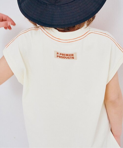 p.premier（ピードットプルミエ）の「オーバーザレインボータンク半袖Tシャツ リンク（Tシャツ/カットソー・キッズ・オフホワイト/チャコール・80/90/100/110/120/130/140）」の11枚目の写真