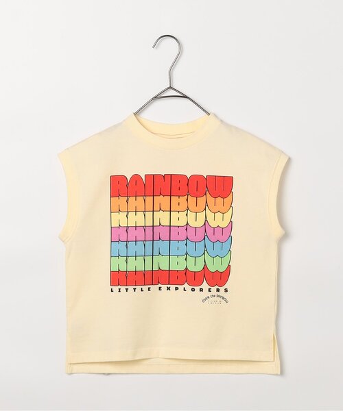 p.premier（ピードットプルミエ）の「オーバーザレインボータンク半袖Tシャツ リンク（Tシャツ/カットソー・キッズ・オフホワイト/チャコール・80/90/100/110/120/130/140）」の17枚目の写真