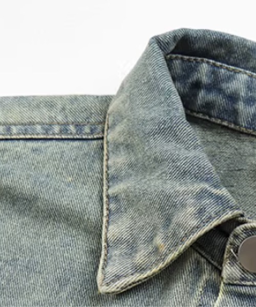 U:UME(ユーム)の「Pearl Letter Denim Shirt(シャツ/ブラウス・メンズ・ブラック/ブルー・XX-LARGE/X-LARGE/LARGE/MEDIUM)」の3枚目の写真
