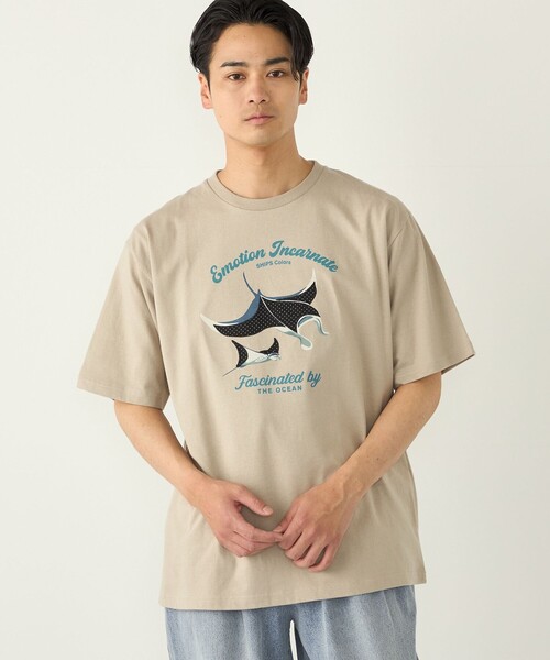 SHIPS Colors（シップス カラーズ）の「SHIPS Colors:パッチワーク & 刺繍 Tシャツ（Tシャツ/カットソー・メンズ・ライトホワイト/ライトグレー/ダークグレー/ベージュ・SMALL/MEDIUM/LARGE/X-LARGE）」の4枚目の写真