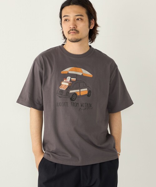 SHIPS Colors（シップス カラーズ）の「SHIPS Colors:パッチワーク & 刺繍 Tシャツ（Tシャツ/カットソー・メンズ・ライトホワイト/ライトグレー/ダークグレー/ベージュ・SMALL/MEDIUM/LARGE/X-LARGE）」の3枚目の写真