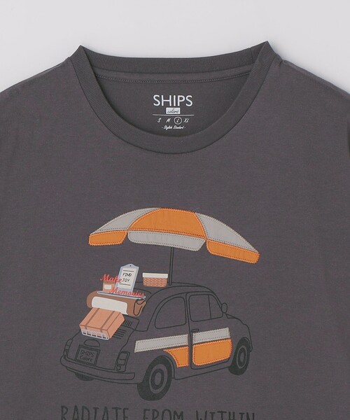 SHIPS Colors（シップス カラーズ）の「SHIPS Colors:パッチワーク & 刺繍 Tシャツ（Tシャツ/カットソー・メンズ・ライトホワイト/ライトグレー/ダークグレー/ベージュ・SMALL/MEDIUM/LARGE/X-LARGE）」の10枚目の写真