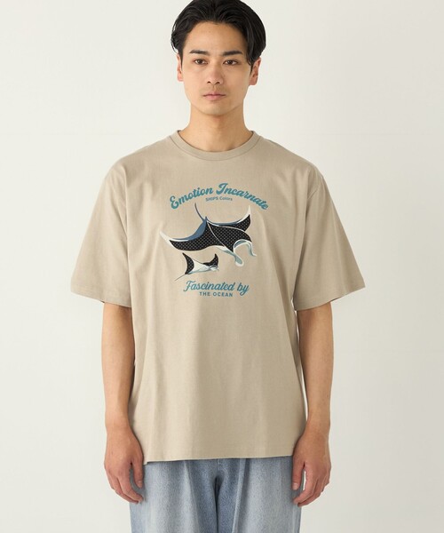 SHIPS Colors（シップス カラーズ）の「SHIPS Colors:パッチワーク & 刺繍 Tシャツ（Tシャツ/カットソー・メンズ・ライトホワイト/ライトグレー/ダークグレー/ベージュ・SMALL/MEDIUM/LARGE/X-LARGE）」の19枚目の写真