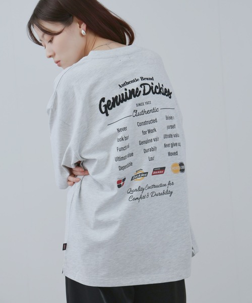 Dickies(ディッキーズ)の「【GENUINE Dickies/ ジェニュインディッキーズ】 ロゴ刺繍 ツアー風プリントTシャツ(Tシャツ/カットソー・メンズ・オートミール/サックスブルー系・M/L/XL)」の4枚目の写真