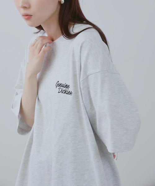 Dickies(ディッキーズ)の「【GENUINE Dickies/ ジェニュインディッキーズ】 ロゴ刺繍 ツアー風プリントTシャツ(Tシャツ/カットソー・メンズ・オートミール/サックスブルー系・M/L/XL)」の5枚目の写真