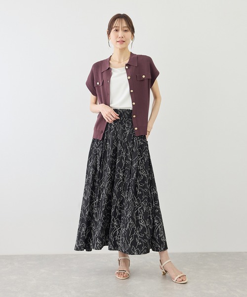 ROPE' PICNIC（ロペピクニック）の「着丈が選べるさらさらアソート柄スカーチョ/UVカット（その他パンツ・レディース・サックスブルー/ホワイト系その他5/ブラック/チャコールグレー・M/TM）」の11枚目の写真