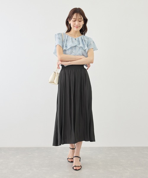 ROPE' PICNIC（ロペピクニック）の「着丈が選べるさらさらアソート柄スカーチョ/UVカット（その他パンツ・レディース・サックスブルー/ホワイト系その他5/ブラック/チャコールグレー・M/TM）」の16枚目の写真
