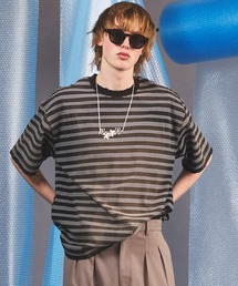 《UNISEX》Fade Border Prime-Over Short-sleeved T-shirt/フェードボーダープライムオーバーショートスリーブTシャツ【MAISON SPECIAL/メゾンスペシャル】