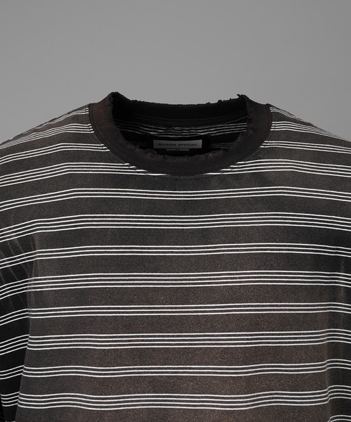 MAISON SPECIAL(メゾンスペシャル)の「《UNISEX》Fade Border Prime-Over Short-sleeved T-shirt/フェードボーダープライムオーバーショートスリーブTシャツ【MAISON SPECIAL/メゾンスペシャル】(Tシャツ/カットソー・メンズ・ブラック/レッド・0/1/2)」の16枚目の写真