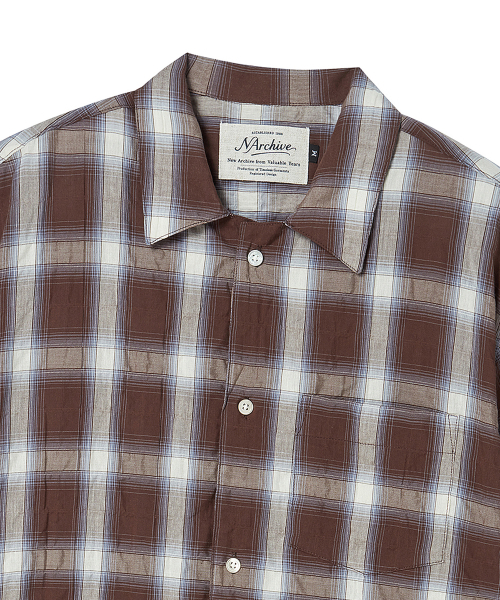 Beyond Closet（-）の「[COLLECTION LINE] エアリーシアサッカー チェック オープンカラー 半袖シャツ マルチ（Tシャツ/カットソー・メンズ・その他・MEDIUM/LARGE）」の5枚目の写真
