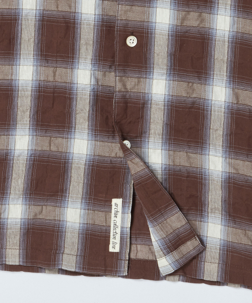 Beyond Closet（-）の「[COLLECTION LINE] エアリーシアサッカー チェック オープンカラー 半袖シャツ マルチ（Tシャツ/カットソー・メンズ・その他・MEDIUM/LARGE）」の10枚目の写真