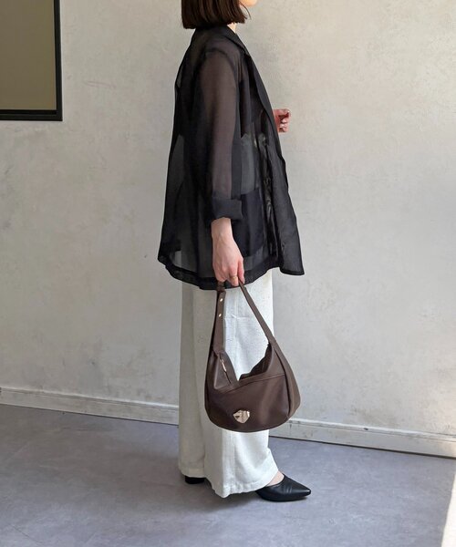 Thevon(ゼボン)の「サマーツイードウエストドロストパンツ(その他パンツ・レディース・アイボリー/ブラック/ライトベージュ・FREE)」の11枚目の写真