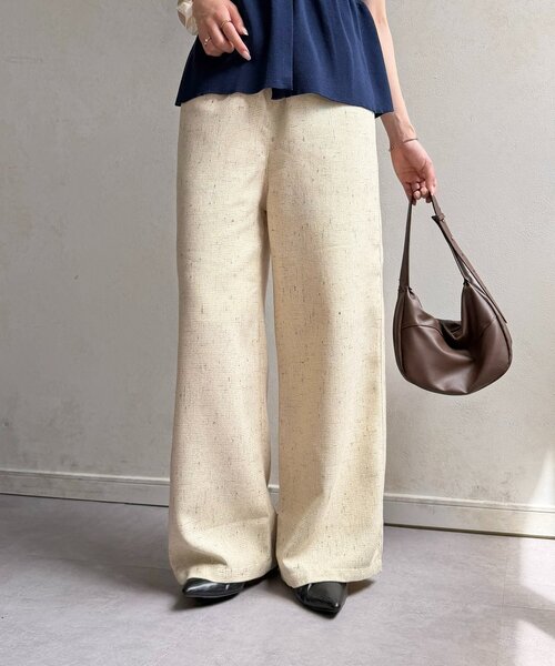 Thevon(ゼボン)の「サマーツイードウエストドロストパンツ(その他パンツ・レディース・アイボリー/ブラック/ライトベージュ・FREE)」の20枚目の写真