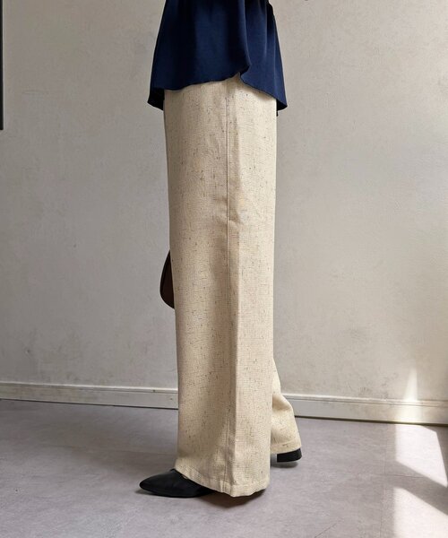 Thevon(ゼボン)の「サマーツイードウエストドロストパンツ(その他パンツ・レディース・アイボリー/ブラック/ライトベージュ・FREE)」の21枚目の写真