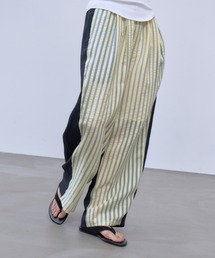 THINGS THAT MATTER（シングス ザット マター）の「SHEER STRIPE EASY PANTS   シアー ストライプ イージー パンツ（その他パンツ）」