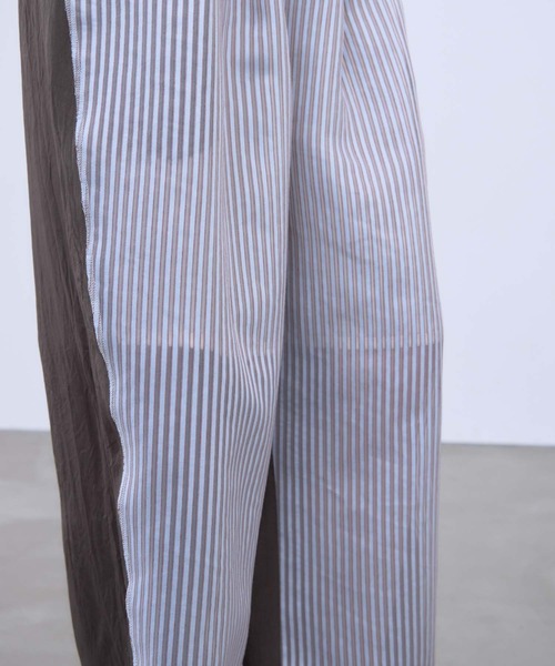 THINGS THAT MATTER(シングス ザット マター)の「SHEER STRIPE EASY PANTS / シアー ストライプ イージー パンツ(その他パンツ・レディース・ブラック/サックスブルー/イエロー・FREE)」の19枚目の写真