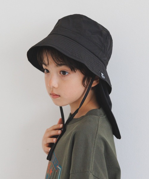 BAYFLOW（ベイフロー）の「[取り外し可能な顎紐＆日よけ付き♪]サンシェード2WAYハット(KIDS)（ハット・キッズ・ベージュ/ブラック・FREE）」の5枚目の写真