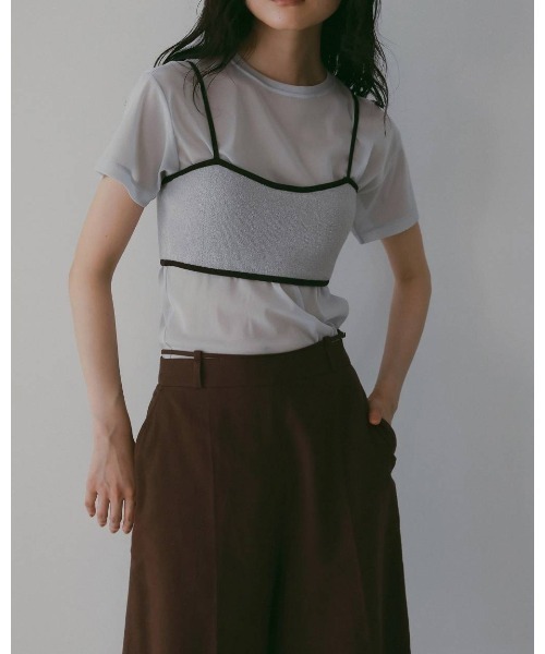 anuke(アンヌーク)の「Cupin Knit Bustier 62610520(チューブトップ・レディース・ブラウン/ブラック/ライトブルー/オフホワイト・FREE)」の4枚目の写真