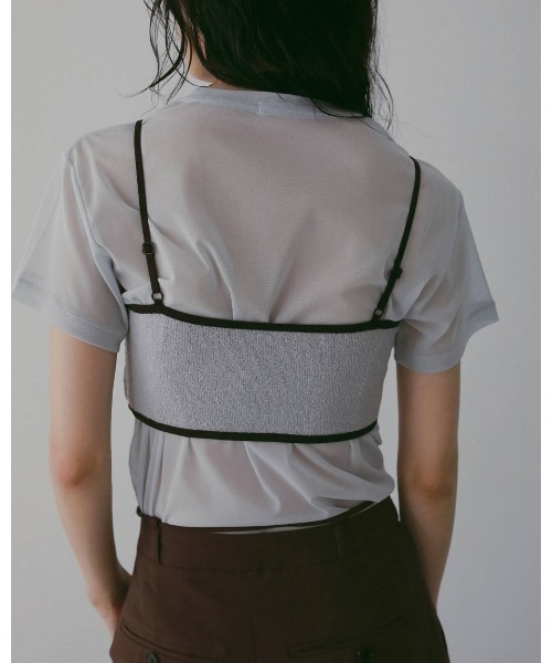 anuke(アンヌーク)の「Cupin Knit Bustier 62610520(チューブトップ・レディース・ブラウン/ブラック/ライトブルー/オフホワイト・FREE)」の9枚目の写真
