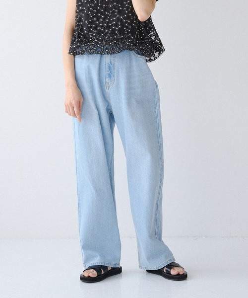Nunc.(ヌンク)の「ストレートデニムパンツ(デニムパンツ・レディース・サックスブルー/ライトブルー/オフホワイト/ブラック・38/36/40)」の20枚目の写真