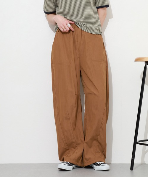 laulea(ラウレア)の「lauleaワッシャーベイカーパンツ(その他パンツ・レディース・キャメル/ベージュ/オフホワイト/モカ/ブラック・M)」の5枚目の写真