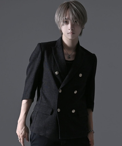RUDOL(ルドル)の「『RUDOL/ルドル』6Bツイード7分袖ジャケット(テーラードジャケット・メンズ・ネイビー/グレー/ブラック・L/M)」の2枚目の写真