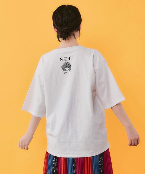 ScoLar（スカラー）の「162676：【イラスト募集】オアシスの夢柄Tシャツ（Tシャツ/カットソー・レディース・オフホワイト/チャコールグレー・M）」の6枚目の写真