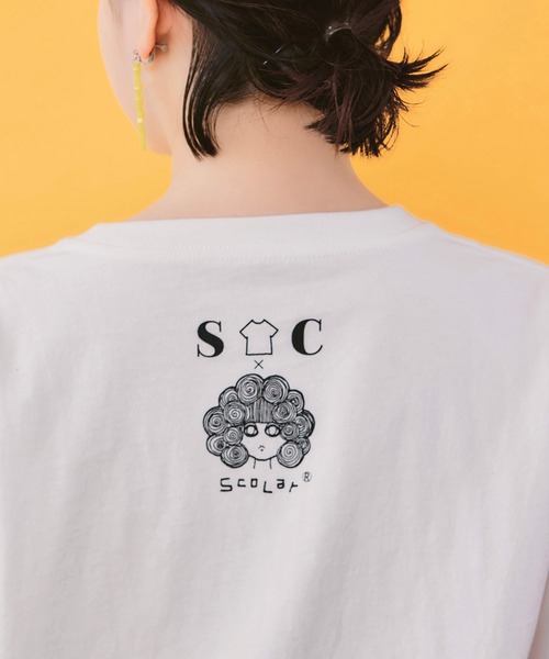 ScoLar（スカラー）の「162676：【イラスト募集】オアシスの夢柄Tシャツ（Tシャツ/カットソー・レディース・オフホワイト/チャコールグレー・M）」の8枚目の写真
