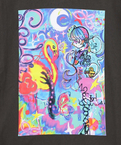 ScoLar（スカラー）の「162676：【イラスト募集】オアシスの夢柄Tシャツ（Tシャツ/カットソー・レディース・オフホワイト/チャコールグレー・M）」の13枚目の写真