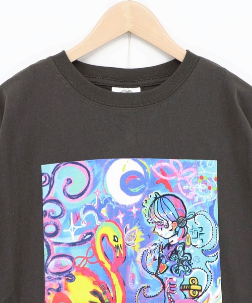 ScoLar（スカラー）の「162676：【イラスト募集】オアシスの夢柄Tシャツ（Tシャツ/カットソー・レディース・オフホワイト/チャコールグレー・M）」の14枚目の写真