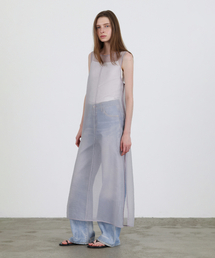 Sheer Layered Maxi Dress - Lilac Grey