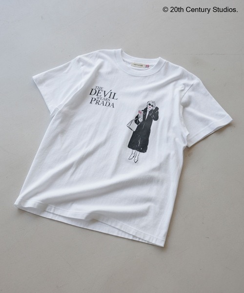 Andemiu(アンデミュウ)の「【Miranda Priestly】Graphic Print T-Shirt(Tシャツ/カットソー・レディース・オフホワイト・FREE)」の1枚目の写真